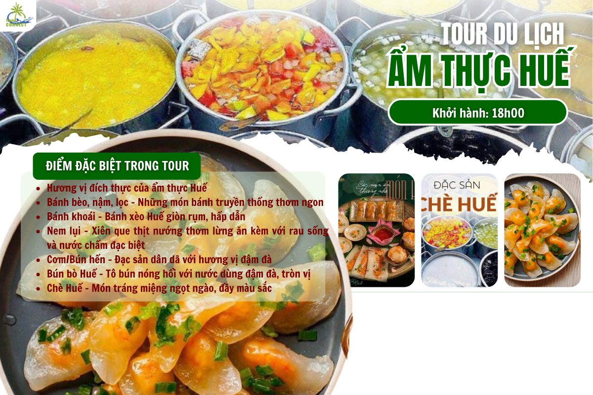 TOUR KHÁM PHÁ ẨM THỰC HƯƠNG VỊ HUẾ BẰNG XÍCH LÔ