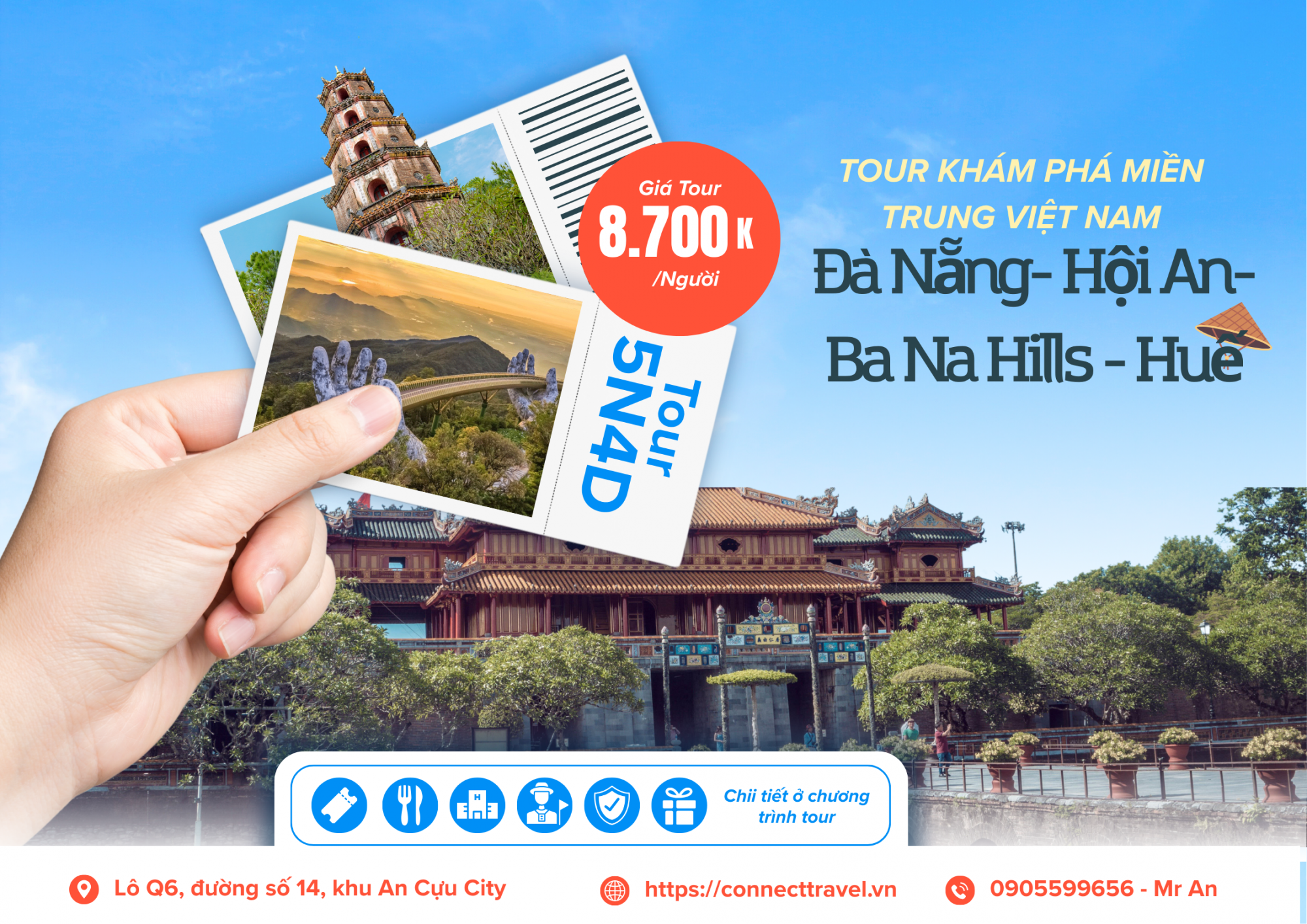 TOUR KHÁM PHÁ MIỀN TRUNG VIỆT NAM 5N4Đ: ĐÀ NẴNG – HỘI AN – BÀ NÀ HILLS – HUẾ