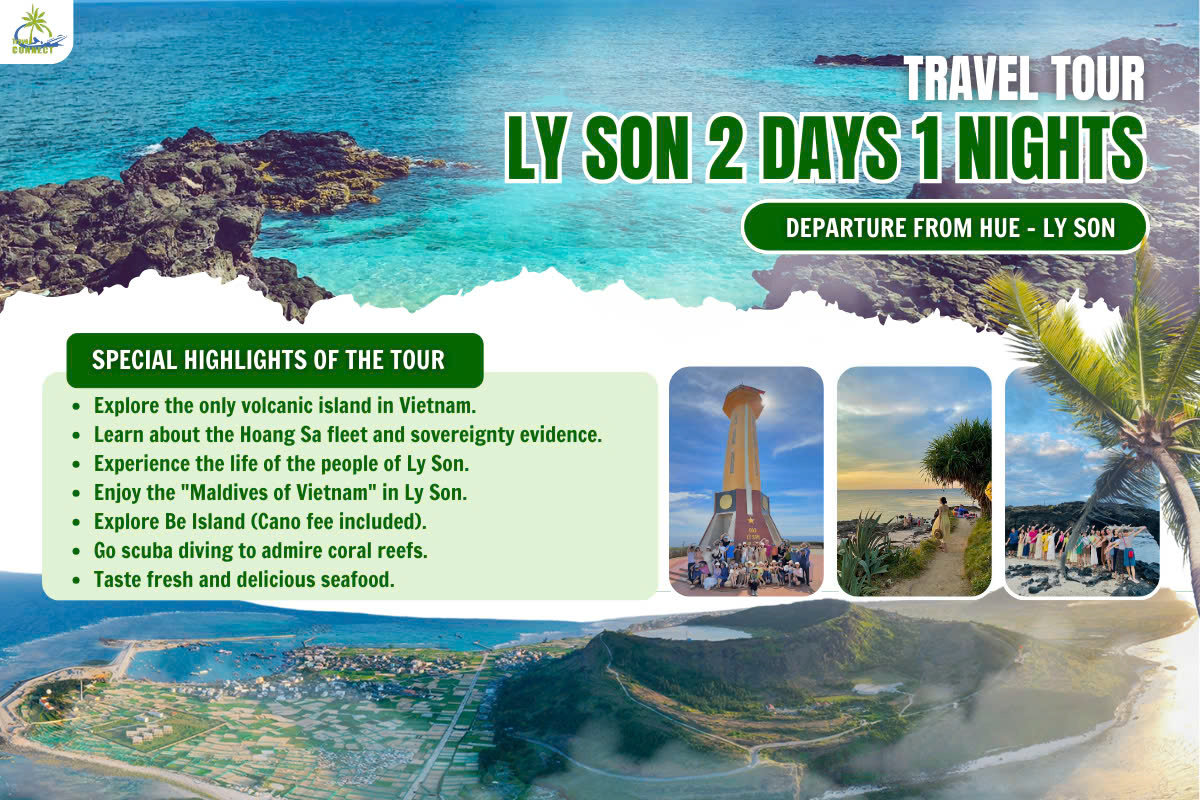 DISCOVERY TOUR DEPARTING FROM HUE/ DA NANG/ HOI AN TO LY SON ISLAND